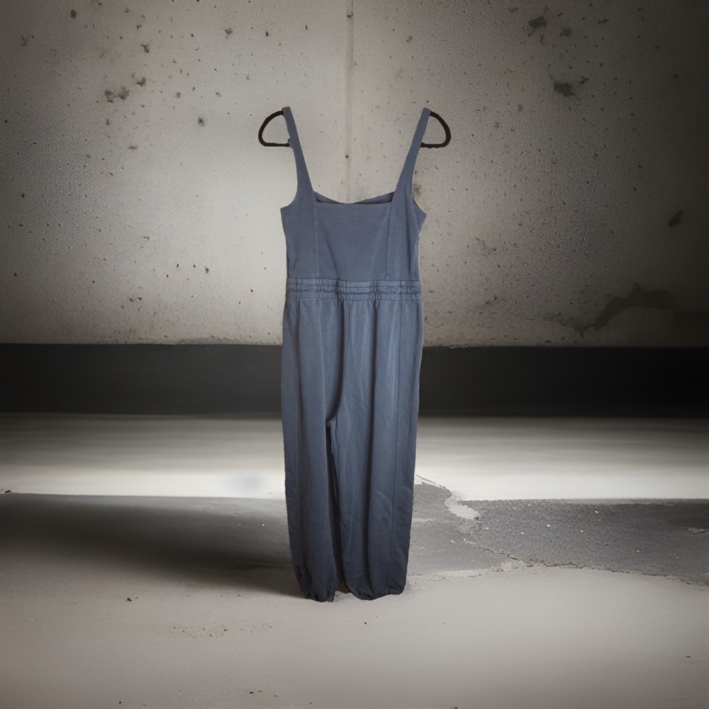 FP Movement Jumpsuit Wide Leg Athleisure One Piece Blue Lounge Womens NWT Size M - Picture 2 of 16